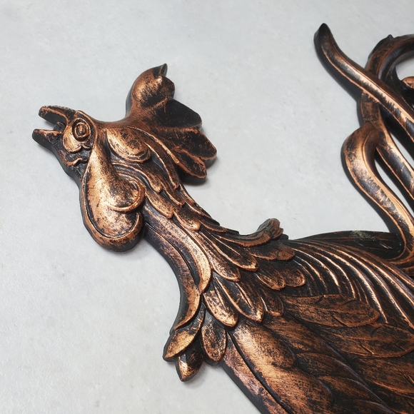 Coppercraft Guild Set of Two Fighting Roosters Wall Hanging Vintage MCM - Picture 11 of 13
